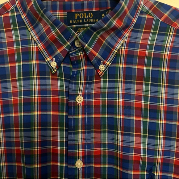 Polo Ralph Lauren Blue Plaid Shirt XL - Picture 3 of 7